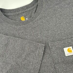 Carhartt Mens XL Gray Original Fit Short Sleeve Pocket‎ T Shirt Top